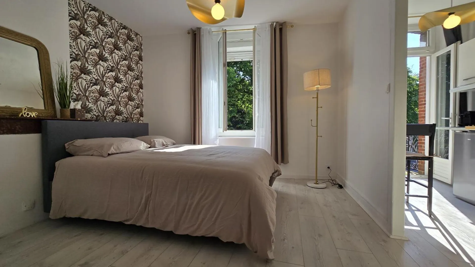 Charmant Appartement Chambre, Cuisine Et Salle De Bain Avec Balcon Sur Jardin Massey Tarbes